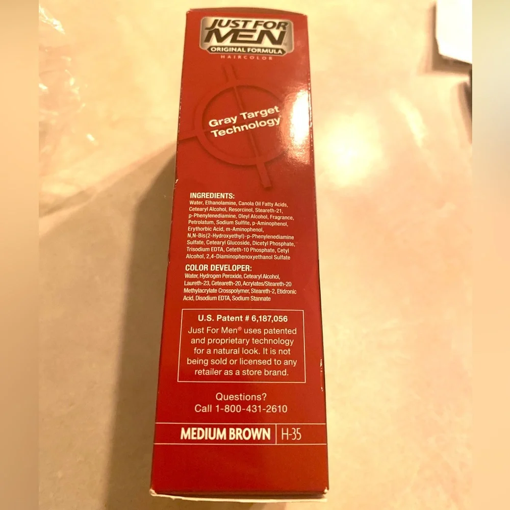Just for Men Hair Color Medium Brown Original Formula Targets Gray Natural 4933
